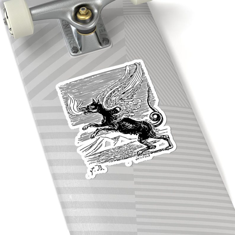 Marchosias Sticker, Ars Goetia Demon, Lesser Key of Solomon, Dictionnaire Infernal Engraving, Occult Dark Academia Vinyl Decal 3"x3" image 8