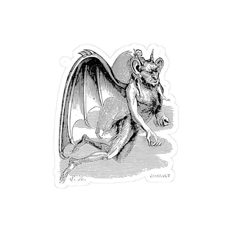 Gaap Sticker, Ars Goetia Demon, Kleine Sleutel van Salomo, Dictionnaire Infernal Engraving, Occult Dark Academia Vinyl Decal 3"x3" afbeelding 1