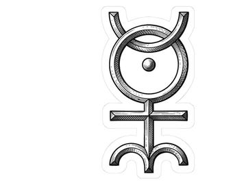 Monas Hieroglyphica Sticker, John Dee Alchemy Glyph, Rosicrucian Symbol, Dark Academia Occult Vinyl Decal 3"x3"