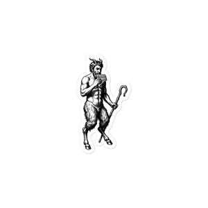 Pan Greek God Sticker, God of the Wild and Panic, Faun Satyr Mythology, Dark Academia, Gothic Vinyl Sticker