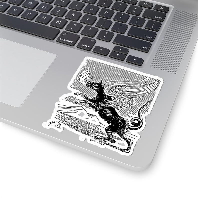Marchosias Sticker, Ars Goetia Demon, Lesser Key of Solomon, Dictionnaire Infernal Engraving, Occult Dark Academia Vinyl Decal 3"x3" image 5