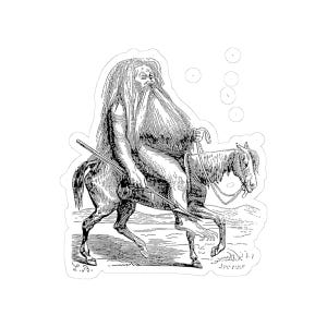 Pegatina Furcas, Demonio Ars Goetia, Clave Menor de Salomón, Grabado del Diccionario Infernal, Calcomanía de vinilo Ocultismo Dark Academia 3"x3" imagen 4