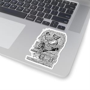Beleth-klistermärke, Ars Goetia-demonen, Lesser Key of Solomon, Dictionnaire Infernal Gravyr, Occult Dark Academia Vinyldekal 7,5x7,5 cm bild 5