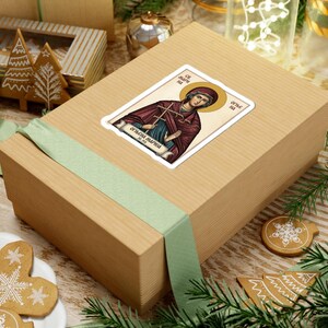 Ognjena Marija Sveta Marina Color Icon Sticker, Serbian Orthodox Saint, Pravoslavna Nalepnica, Die-Cut Vinyl Decal Bild 6