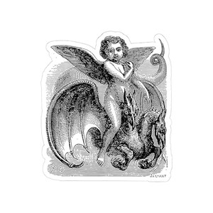 Valac Sticker, Ars Goetia Demon, Lesser Key of Solomon, Dictionnaire Infernal Engraving, Occult Dark Academia Vinyl Decal 3"x3" image 7
