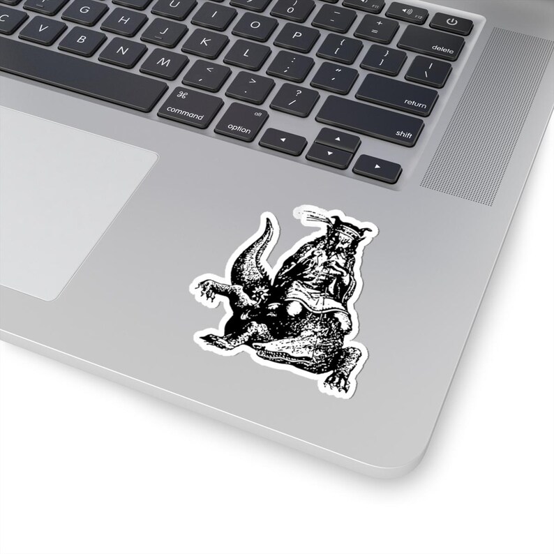 Agares Sticker, Ars Goetia Demon, Lesser Key of Solomon, Dictionnaire Infernal Engraving, Occult Dark Academia Vinyl Decal 3"x3" image 2