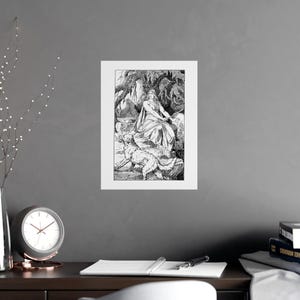 Hel (uosobienie Hela) — antyczny druk z 1888 r., plakat matowy o jakości muzealnej, sztuka ścienna w stylu vintage zdjęcie 6