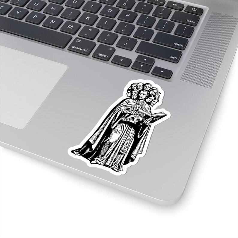 Dantalion Sticker, Ars Goetia Demon, Lesser Key of Solomon, Original Engraving Art, Occult Dark Academia Vinyl Decal 3"x3" image 5