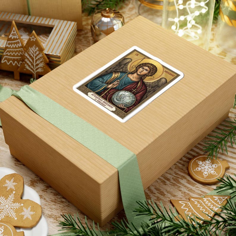 Sveti Arhanđel Mihailo Icon Sticker, Archangel Michael, Serbian Orthodox Saint, Pravoslavna Nalepnica, Die-Cut Vinyl Decal image 6