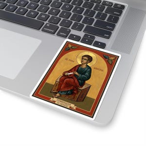 Sveti Apostol Toma Color Icon Sticker, Tomindan, Saint Thomas the Apostle, Serbian Orthodox Saint, Pravoslavna Nalepnica, Die-Cut Vinyl image 5