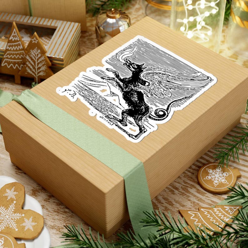 Marchosias Sticker, Ars Goetia Demon, Lesser Key of Solomon, Dictionnaire Infernal Engraving, Occult Dark Academia Vinyl Decal 3"x3" image 9