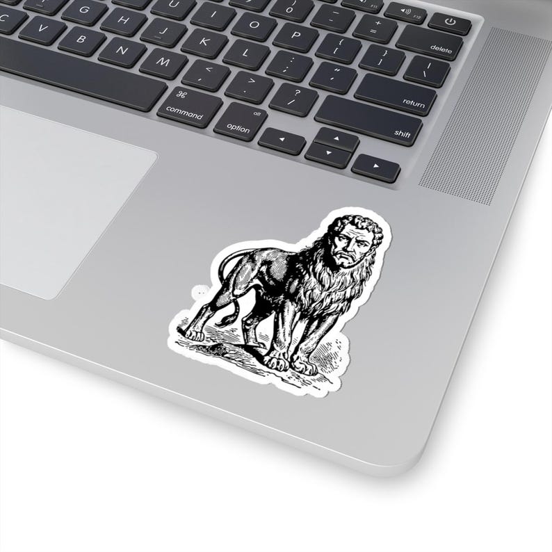 Valefor Sticker, Ars Goetia Demon, Lesser Key of Solomon, Original Engraving Art, Occult Dark Academia Vinyl Decal 3"x3" image 5