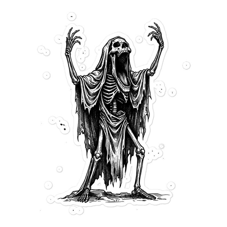 Mot Sticker, Canaanite God of Death, Ugaritic Underworld Deity, Dark Academia, Gothic Vinyl Sticker