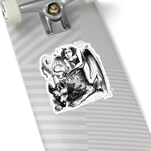 Astaroth Sticker, Ars Goetia Demon, Lesser Key of Solomon, Dictionnaire Infernal Engraving, Occult Dark Academia Vinyl Decal 3"x3" Bild 8
