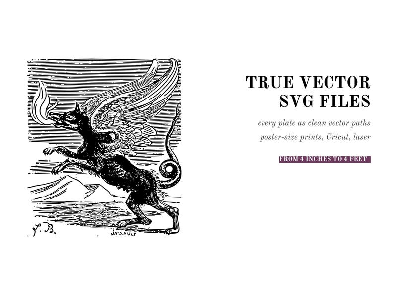 36 Goetia Demon Plates, Dictionnaire Infernal 1863, Printable Occult Wall Art, Demonology SVG JPG, Le Breton Engravings Digital Download image 4