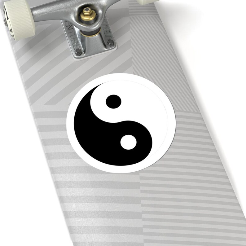 Yin Yang Sticker, Taijitu Taoist Symbol, Chinese Cosmology Diagram, Dark Academia Occult Vinyl Decal 3"x3" Bild 8