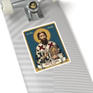 Sveti Sava Icon Sticker, Serbian Orthodox Saint, First Archbishop, Pravoslavna Nalepnica, Die-Cut Vinyl Decal image 8