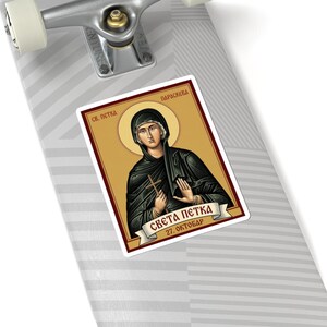 Adesivo de ícone Sveta Petka Paraskeva, santo ortodoxo sérvio, Pravoslavna Nalepnica, decalque de vinil recortado imagem 8