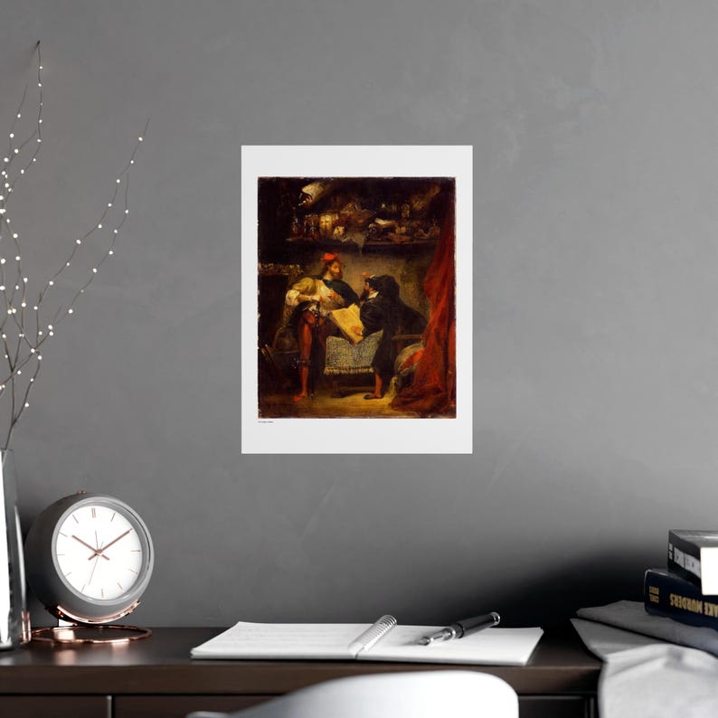 Mephistopheles in the Air / Faust and Mephistopheles (1826 — Antique 1826-1828 Print, Museum-Grade Matte Poster, Vintage Engraving Wall Art Bild 6