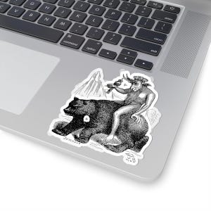 Balam Sticker, Ars Goetia Demon, Lesser Key of Solomon, Dictionnaire Infernal Engraving, Occult Dark Academia Vinyl Decal 3"x3" Bild 5