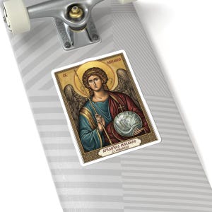 Sveti Arhanđel Mihailo Icon Sticker, Archangel Michael, Serbian Orthodox Saint, Pravoslavna Nalepnica, Die-Cut Vinyl Decal image 8