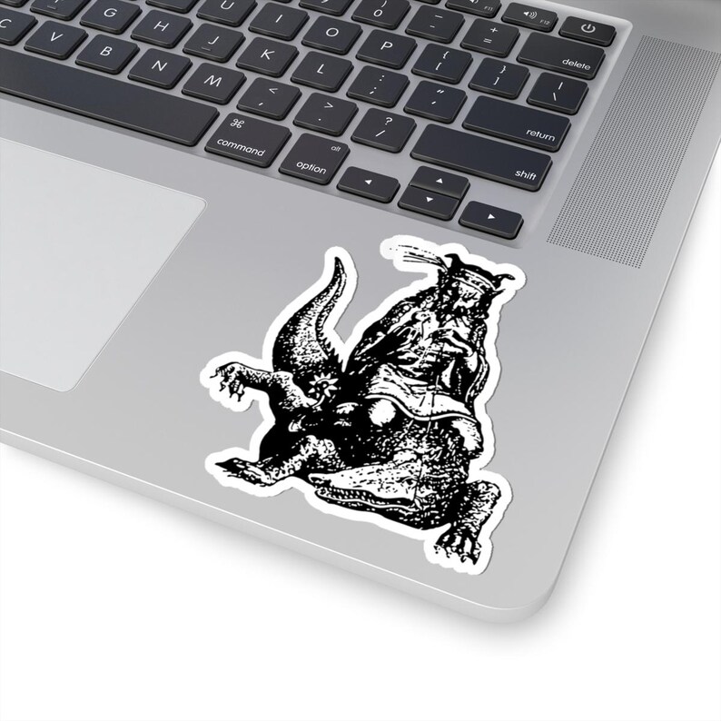 Agares Sticker, Ars Goetia Demon, Lesser Key of Solomon, Dictionnaire Infernal Engraving, Occult Dark Academia Vinyl Decal 3"x3" image 5