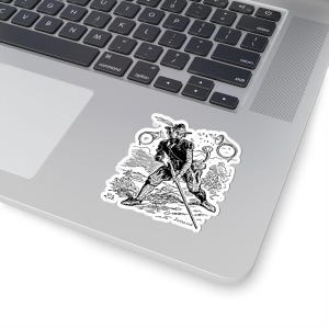 Barbatos Sticker, Ars Goetia Demon, Lesser Key of Solomon, Dictionnaire Infernal Engraving, Occult Dark Academia Vinyl Decal 3"x3" image 2