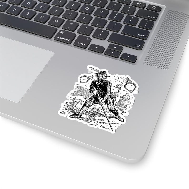 Barbatos Sticker, Ars Goetia Demon, Lesser Key of Solomon, Dictionnaire Infernal Engraving, Occult Dark Academia Vinyl Decal 3"x3" image 2