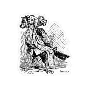 Naklejka Naberiusa, Ars Goetia Demon, Mniejszy Klucz Salomona, Dictionnaire Infernal Engraving, Okultystyczna Mroczna Akademia, naklejka winylowa 3"x3" zdjęcie 1