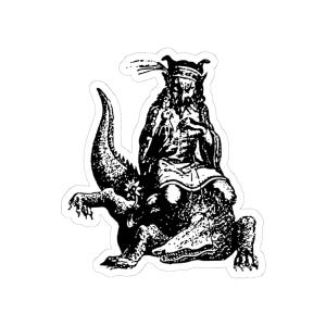 Agares Sticker, Ars Goetia Demon, Lesser Key of Solomon, Dictionnaire Infernal Engraving, Occult Dark Academia Vinyl Decal 3"x3" image 7