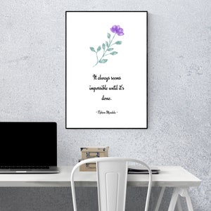 MOTIVATIONAL QUOTE Wall Art Inspirational Gift Motivational Decor ...