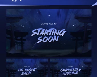 Moonlit Shrine Streaming Scenes | Abyssal Shrine | Starting Soon BRB Offline | OBS Streamlabs