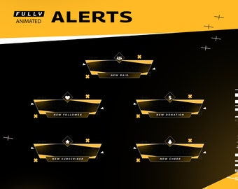 Yellow Pulse Animated Alert for Twitch, Kick and Youtube/Abstract Theme/Shape Element/Streamer Package/Alert/Transition/Yellow Color/Simple