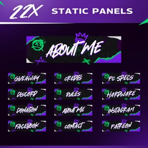 Grunge Gaming Twitch Overlay | Ripped Paper Animated Pack | Twitch YouTube Kick | Panels Alerts Transitions | OBS Streamlabs image 5
