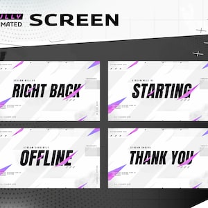 Dazzling Animated Stream Screen - Twitch Graphic Overlay/Futuristic Modern Design/Pink White Theme/Etsy Gamer/Shape Abstract/Glitch/Pastel