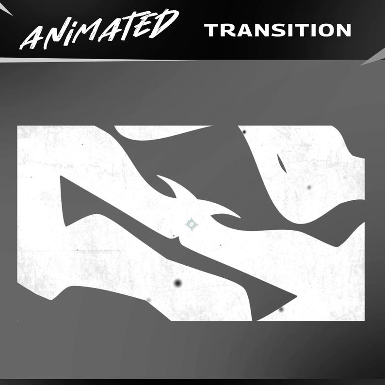 Blizle Animated Twitch Overlay Package Bundle/Abstract Theme/Transition/Dark Theme/Modern Futuristic Design/Black White/Streamer Package image 8
