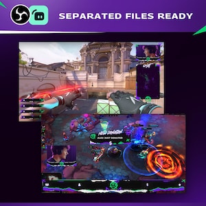 Grunge Gaming Twitch Overlay | Ripped Paper Animated Pack | Twitch YouTube Kick | Panels Alerts Transitions | OBS Streamlabs image 6