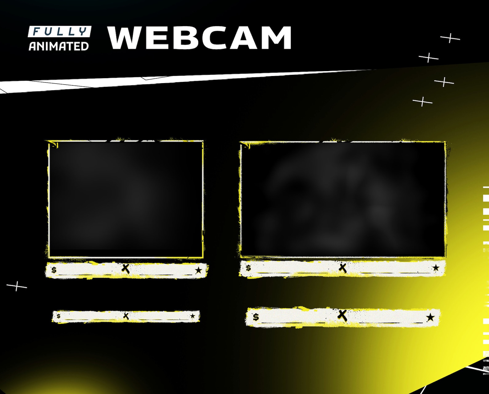 Yellow Graffiti Stream Pack | Vandalis More Animated Overlay | Twitch ...