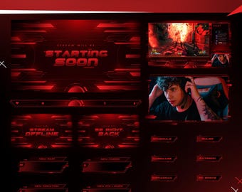Cyberpunk Stream Pack | Cyber Strike Animated Overlay | Twitch YouTube Kick | OBS Streamlabs