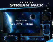 Umbra Sci-Fi Stream Package | Astro Galaxy Animated Overlay | Twitch YouTube Kick | Alerts Panels Transitions | OBS Streamlabs