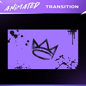 Ink Space Animated Twitch Overlay Stringer Transition Bundle/Futuristic Modern Design/Dark Theme/Graffiti Art/Brush Design/Abstract/Simple