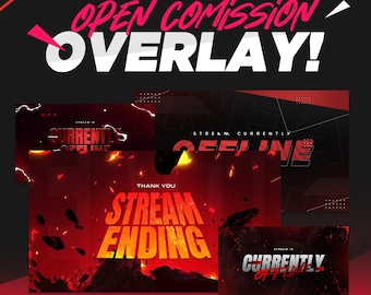 Custom Vtuber Overlay Package for Twitch | Animated Stream Bundle | Modern Inspired Design | Smoth Animation | Twitch Overlay | Bold Theme