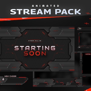 Metallic Sector Animated Stream Package-Twitch Graphic Overlay/Futuristic Modern Design/Sci-fi Design/Future Tech Streams/Cyber/Future World