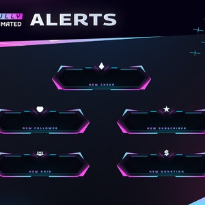 Harbinger Animated Stream Alert Package - Twitch Overlay/stream Graphic ...