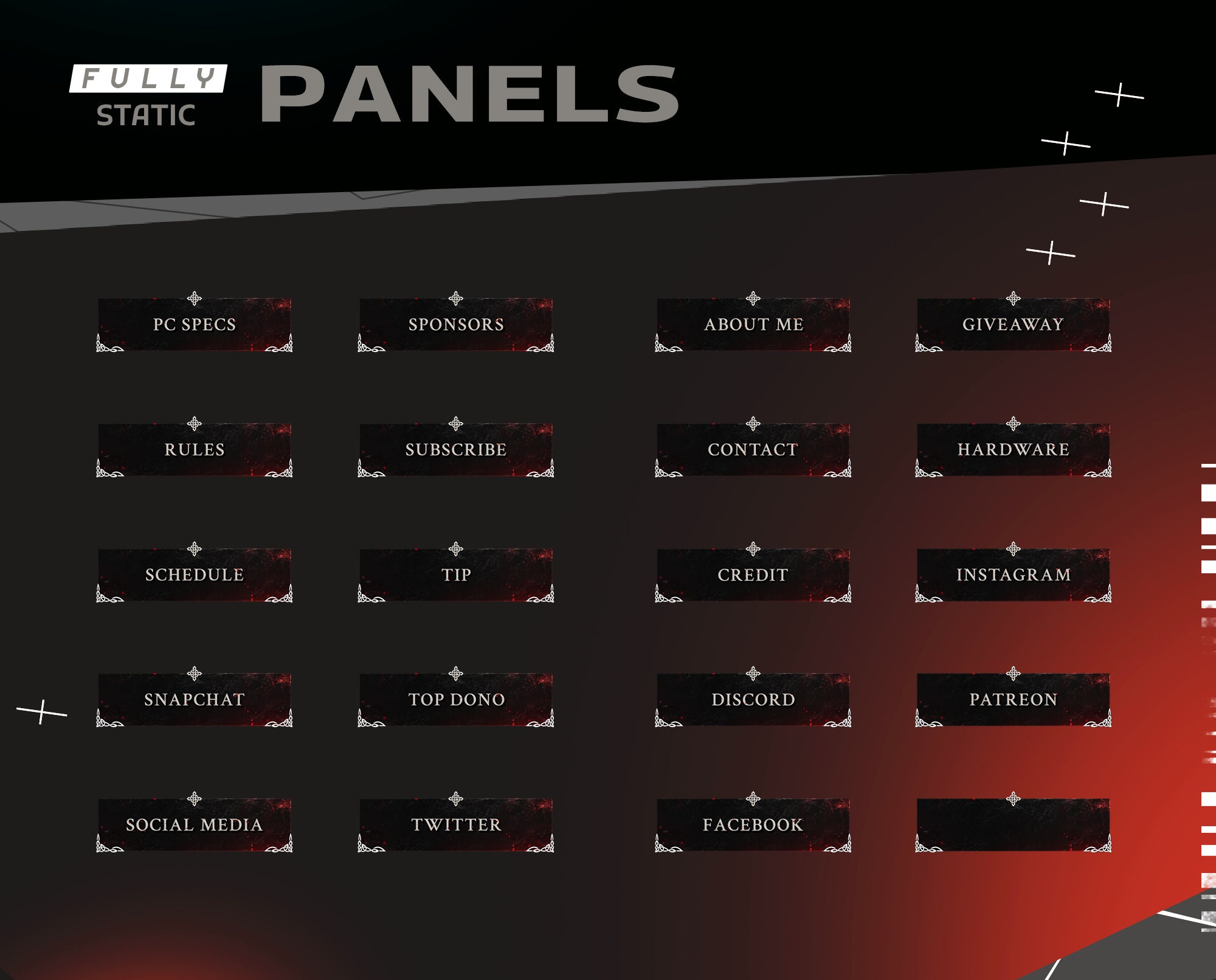 Qonquest Animated Stream Package/twitch Graphic Overlay/ Dark Gaming ...