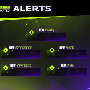 Freehand Animated Stream Alert - Twitch Graphic Gaming Overlay/Modern Futuristic Design/Awesome Graffiti/Smoke Abstract/Elegance/Brush/Dark