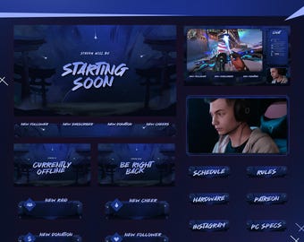 Japanese Shrine Stream Pack | Abyssal Animated Overlay | Twitch Kick YouTube | OBS Streamlabs
