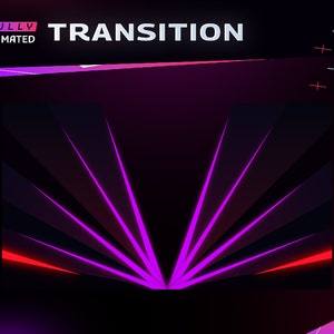 Quiescence Animated Stringer Transition - Twitch Graphic Overlay/Futuristic Modern Design/Simple Pink Neon/Seamless Animation/Graphic Accent