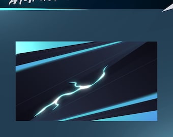 Devour Stinger Transition: Neon Blue Sci-Fi Design for Twitch and OBS/Streamlabs