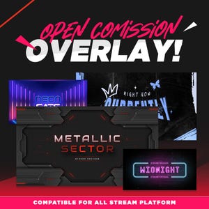 Pacote de sobreposição Vtuber personalizado para Twitch | Pacote de sobreposição de transmissão animada | Sobreposição para Twitch | Design Cyberpunk | Sobreposição de transmissão personalizada